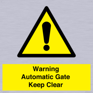 Warning Automatic Gate Keep Clear